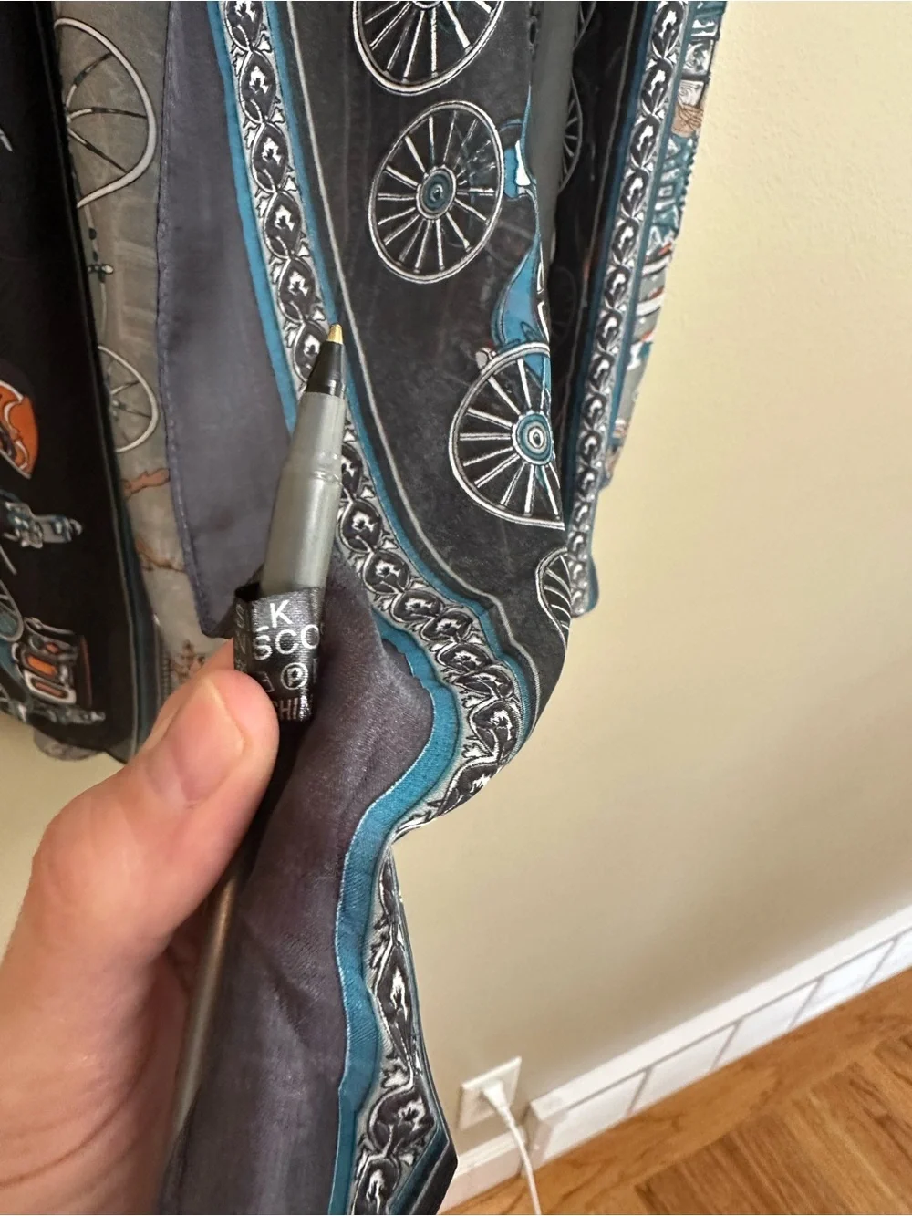 Carriage Design Silk Blend Scarf
